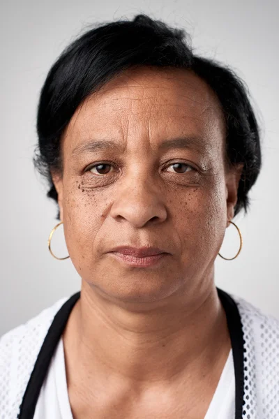 Tvář ženy Senior Smíšené rasy — Stock fotografie