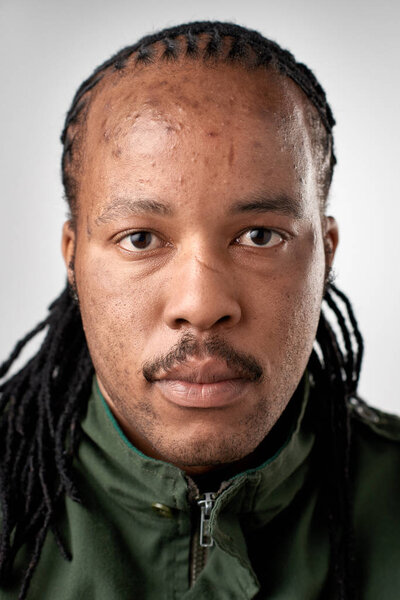 African man with no expression