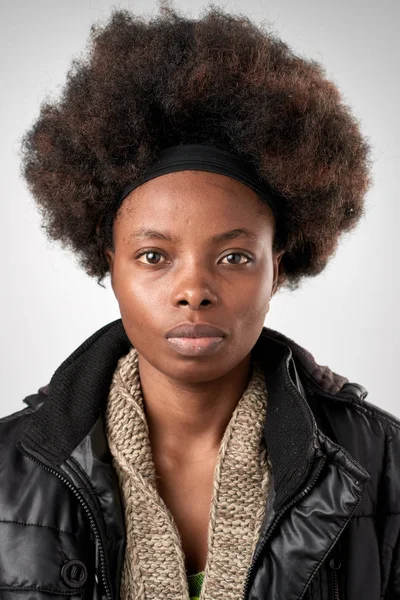 Mujer africana negra real — Foto de Stock