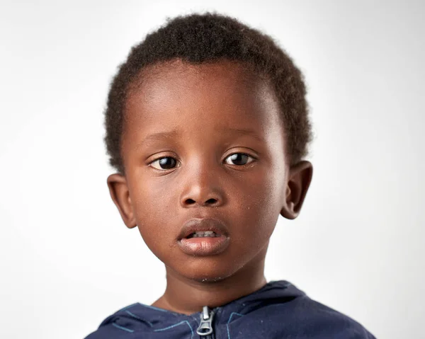 真正的非洲男孩脸上 — 图库照片