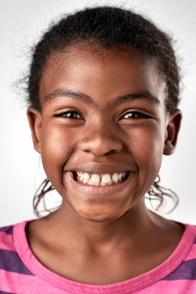 Funny Young african girl — Stock Photo, Image