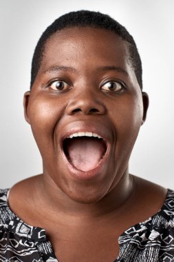 komik siyah Afrikalı kadın yüzü