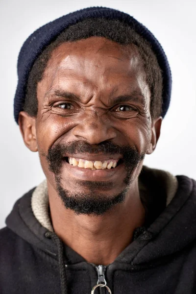 Adult African man smiling — Stock Photo, Image