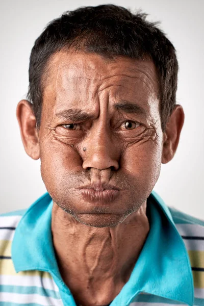 adult man making funny face