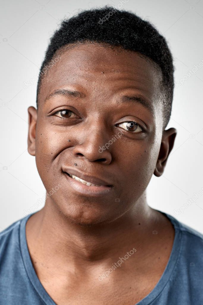 african man making silly expression