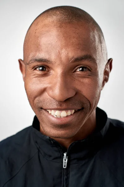 Real African man smiling — Stock Photo, Image