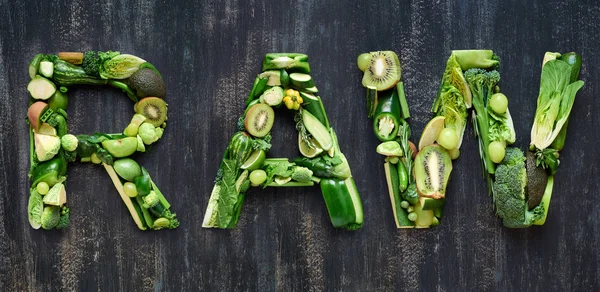 Grünes Gemüse und Obst — Stockfoto