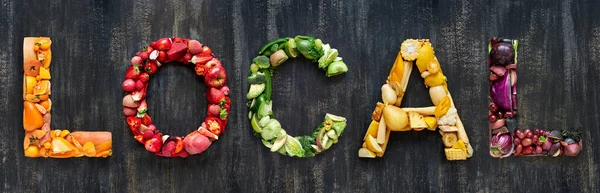 Zöldségek és gyümölcsök széles választékát — Stock Fotó