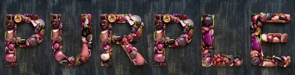 Verduras y frutas moradas — Foto de Stock