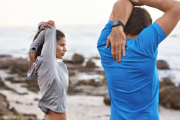 Par stretching musklerna — Stockfoto