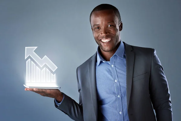 Smiling african businessman — Stock Photo, Image