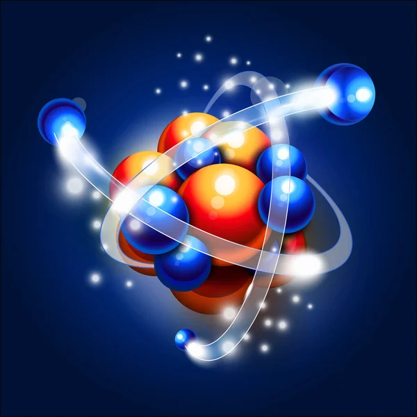 Molecuul, atomen en deeltjes illustratie — Stockvector