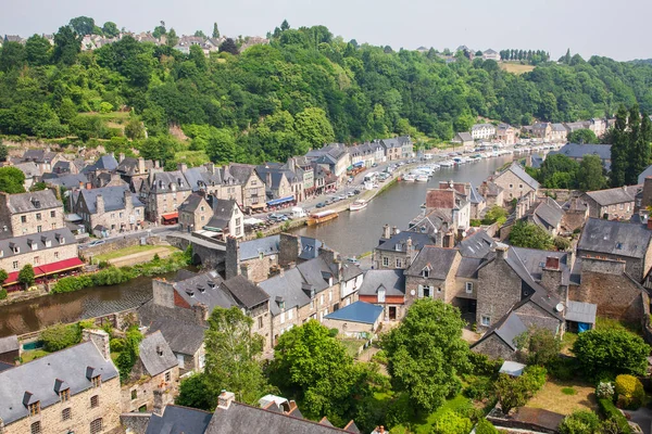 Luchtfoto van de haven van Dinan — Stockfoto