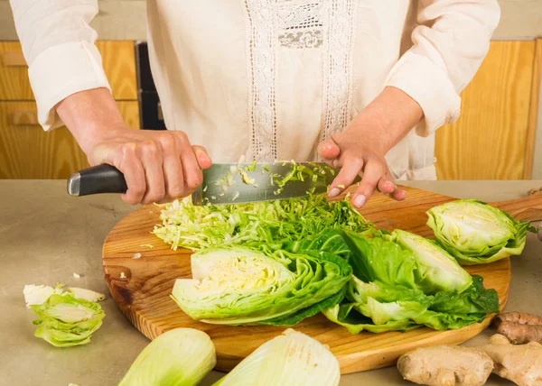 Cabbage kimchi and sauerkraut — Stock Photo, Image