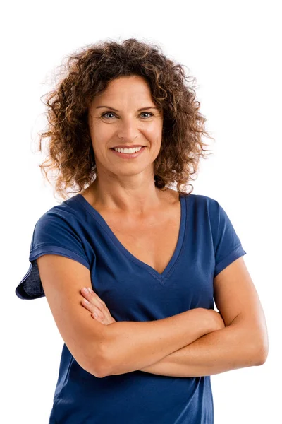 Retrato de uma mulher madura feliz — Fotografia de Stock