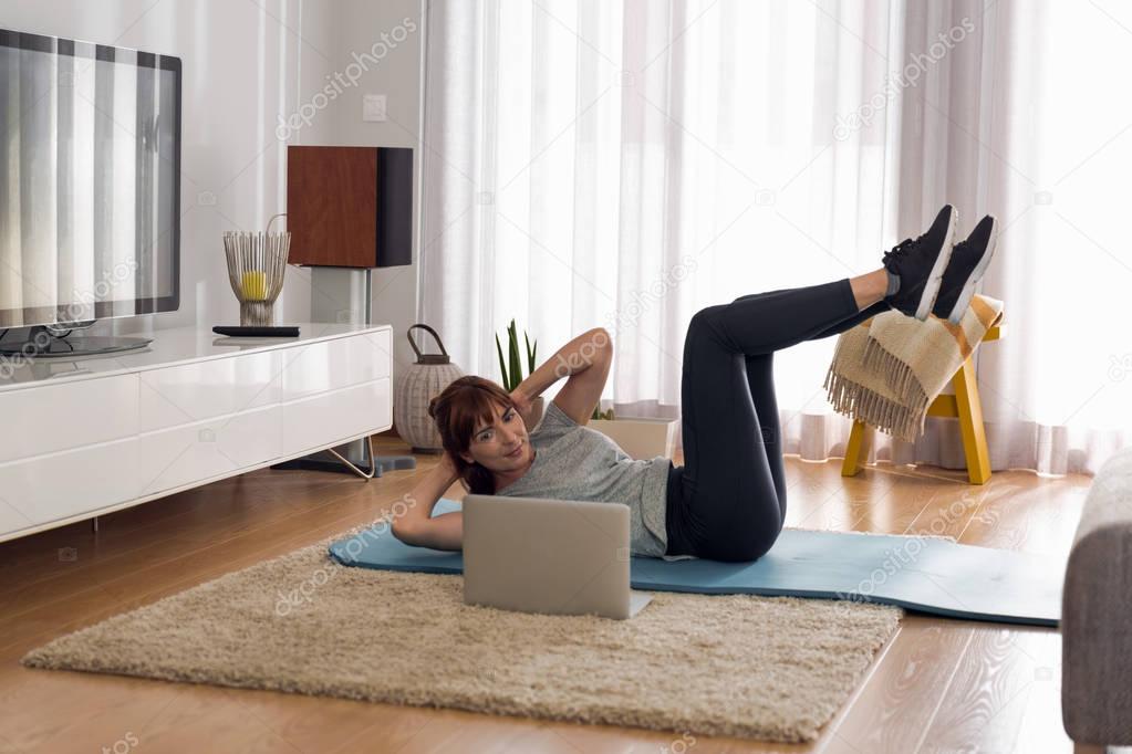 Woman doing exercises