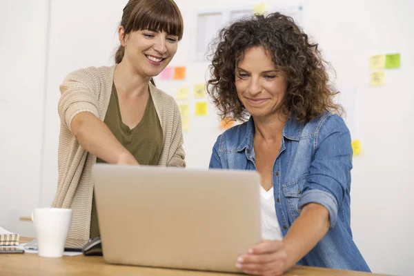 Dua pengusaha wanita bekerja sama — Stok Foto