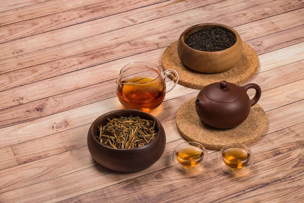 Chinese Tea Tea Set Top View — Stock Photo, Image