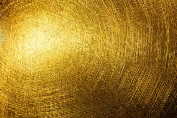 Flat shiny brushed brass texture with random pattern — Stock Photo, Image