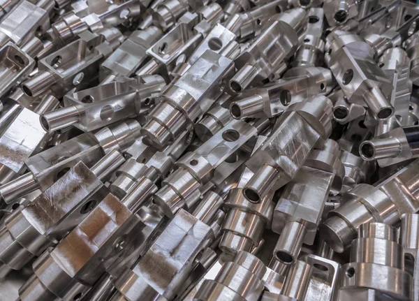Fondo de piezas de aluminio — Foto de Stock