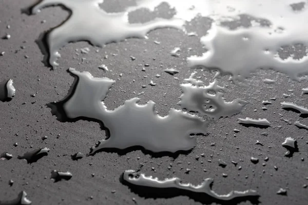 Abstract Background Wet Black Hydrophobic Surface Close Selective Focus Skewed — Stock Photo, Image