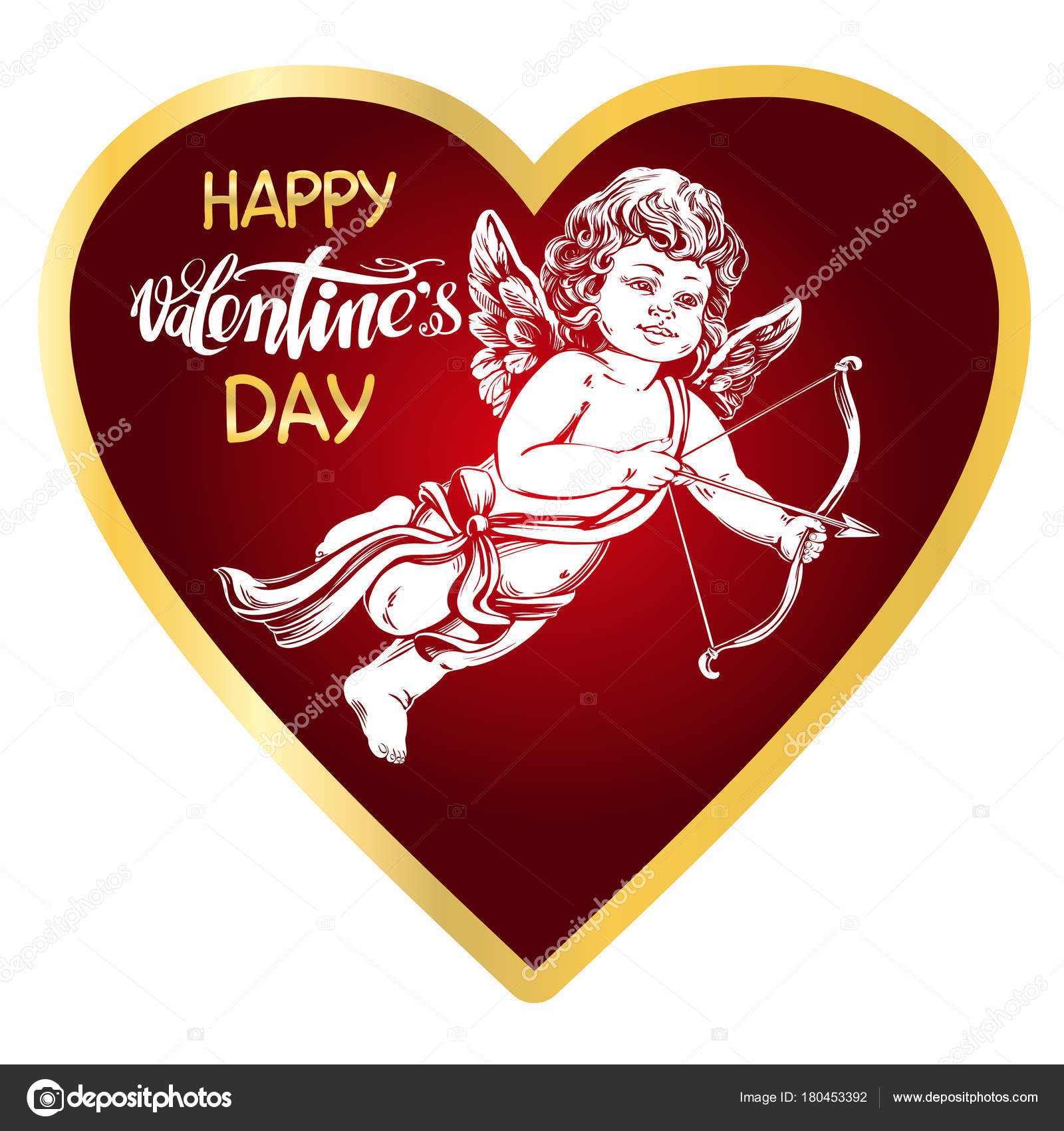 Engel, kleines Baby. Amor schießt einen