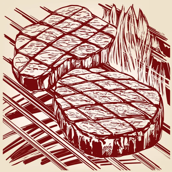 Feuer Emblem, Ruhe im Wald, Camping handgezeichnete Vektor Illustration