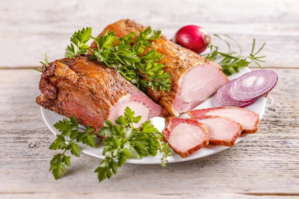 Smoked pork loin Royalty Free Stock Images