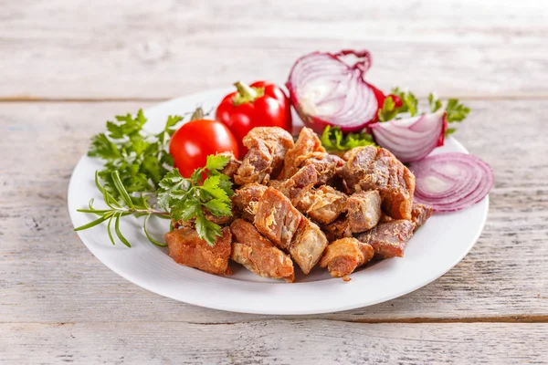 Fried pork greaves — Stock Photo, Image