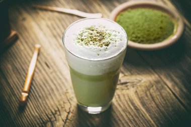 Matcha yeşil çay kahve