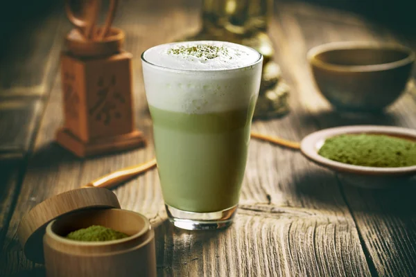Lata de té verde Matcha — Foto de Stock