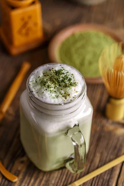 Green tea smoothie — Stock Photo, Image