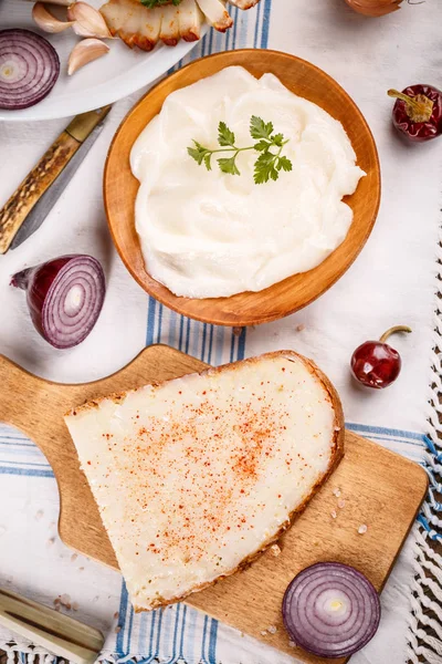 Hausgemachtes Schweineschmalz — Stockfoto