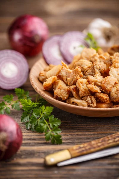 Homemade pork crackling — Stock Photo, Image