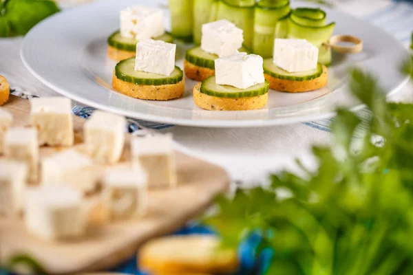 Healthy mini sandwiches — Stock Photo, Image