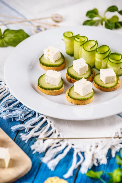 Gesunde Mini-Sandwiches — Stockfoto