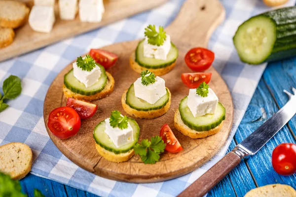 Mini fatias de pão — Fotografia de Stock