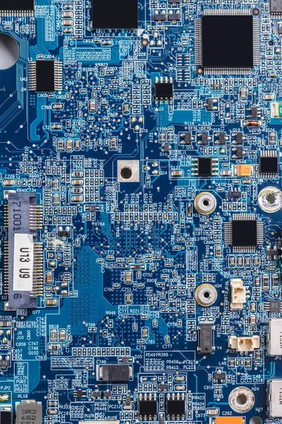 Blue computer circuit board — Stock Photo, Image