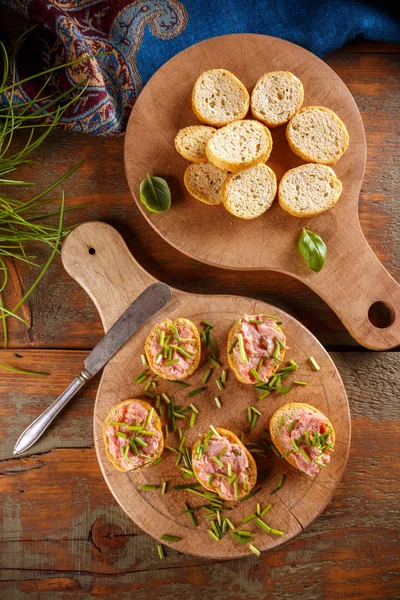 Pate met bruschetta — Stockfoto