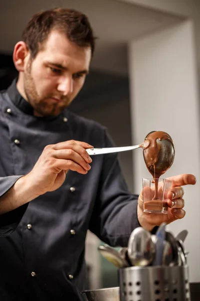 Postre de chocolate cremoso — Foto de Stock