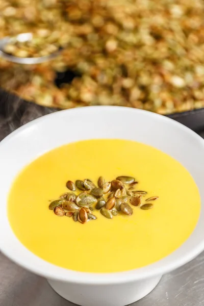 Carrot cream soup — Stock Photo, Image