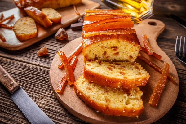 Pastel de frutas con ralladura de naranja confitada —  Fotos de Stock