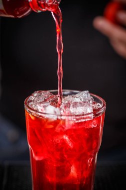 Barmen kokteyl yapmak