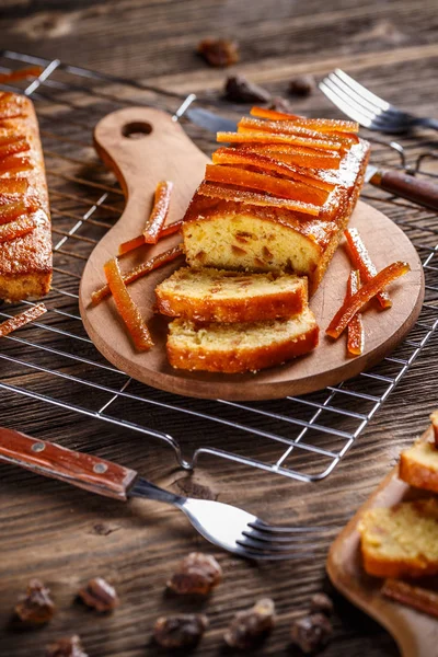 Pastel de frutas con ralladura de naranja confitada —  Fotos de Stock