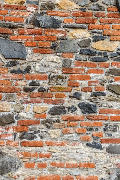 Muro de ladrillo y piedra — Foto de Stock