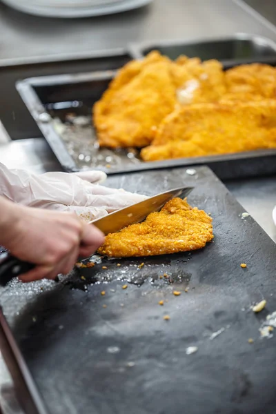 Schnitzel de salchicha alemán — Foto de Stock