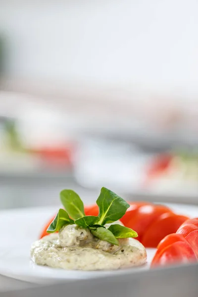Salada de berinjela cremosa — Fotografia de Stock