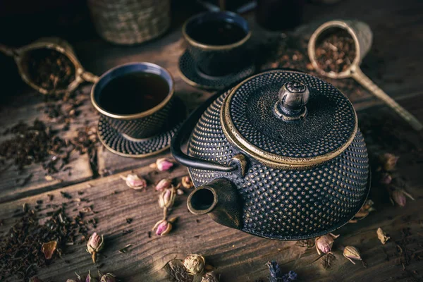 Азиатская концепция чайного сервиза — стоковое фото