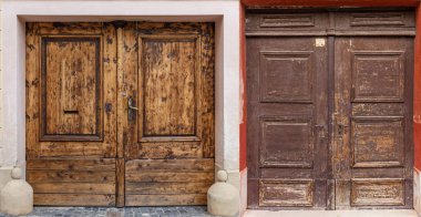 Kahverengi ahşap kapılar