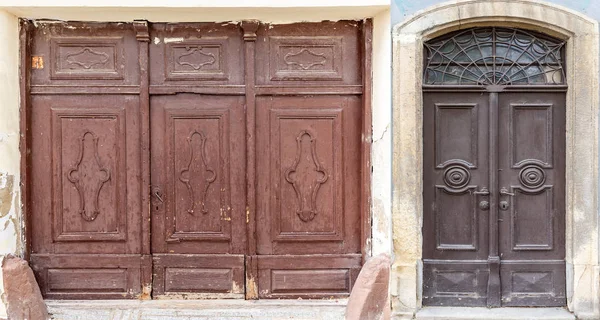 Portes en bois altérées — Photo